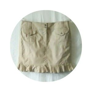 Khaki White House Black Market mini skirt.